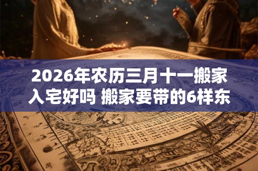 2026年农历三月十一搬家入宅好吗 搬家要带的6样东西