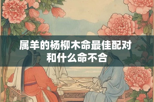 属羊的杨柳木命最佳配对 和什么命不合