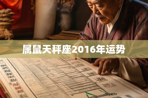 属鼠天秤座2016年运势