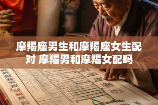 摩羯座男生和摩羯座女生配对 摩羯男和摩羯女配吗