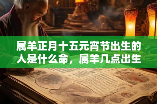 属羊正月十五元宵节出生的人是什么命，属羊几点出生好？