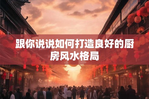 跟你说说如何打造良好的厨房风水格局