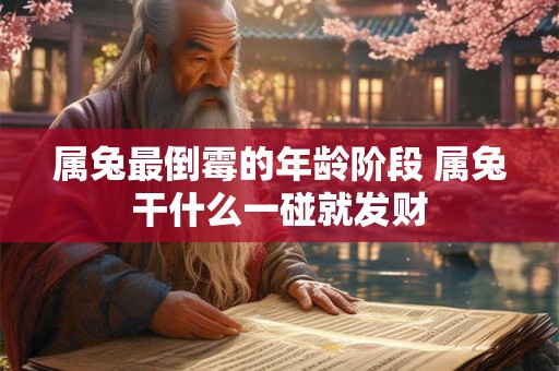 属兔最倒霉的年龄阶段 属兔干什么一碰就发财