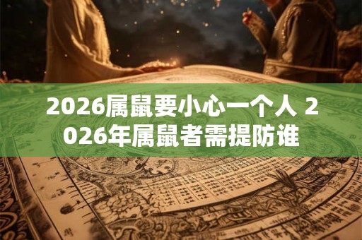 2026属鼠要小心一个人 2026年属鼠者需提防谁