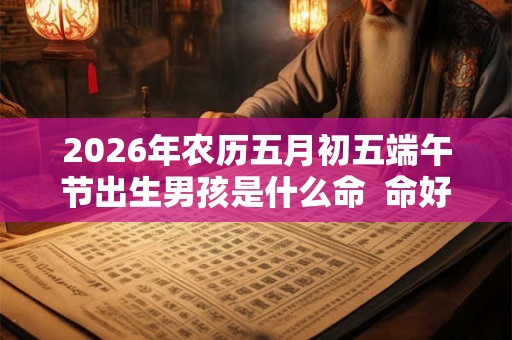 2026年农历五月初五端午节出生男孩是什么命 命好不好 2026年农历五月初五端午节出生男孩是什么命 命好不好