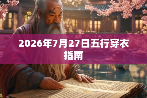 2026年7月27日五行穿衣指南