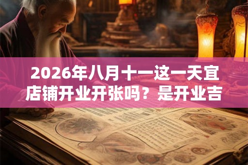 2026年八月十一这一天宜店铺开业开张吗？是开业吉日吗
