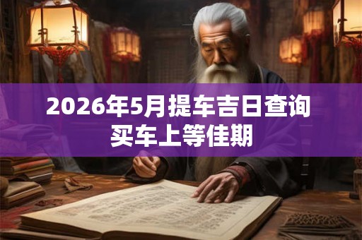 2026年5月提车吉日查询 买车上等佳期