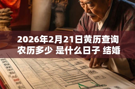 2026年2月21日黄历查询 农历多少 是什么日子 结婚吉时 2026年2月21日黄历查询 农历多少 是什么日子 结婚吉时