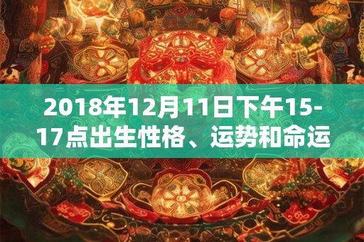 2018年12月11日下午15-17点出生性格、运势和命运