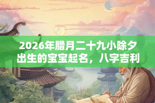 2026年腊月二十九小除夕出生的宝宝起名，八字吉利名字推荐