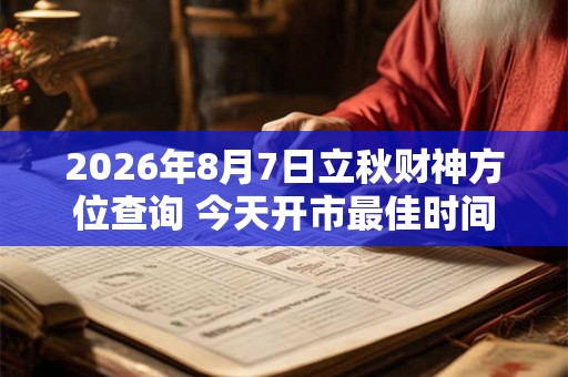 2026年8月7日立秋财神方位查询 今天开市最佳时间