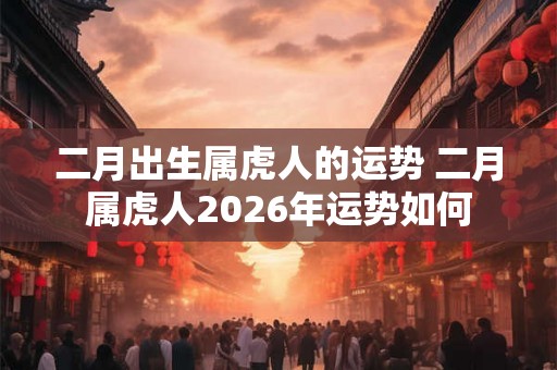 二月出生属虎人的运势 二月属虎人2026年运势如何