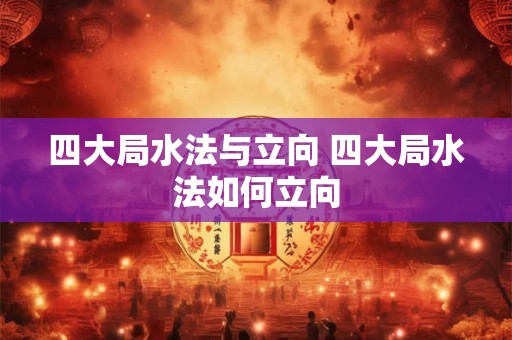 四大局水法与立向 四大局水法如何立向 四大局水法与立向 四大局水法如何立向