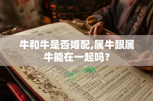 牛和牛是否婚配,属牛跟属牛能在一起吗？