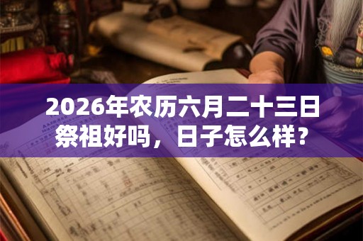 2026年农历六月二十三日祭祖好吗,日子怎么样? 2026年农历六月二十三日祭祖好吗,日子怎么样?