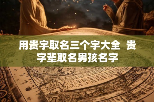 用贵字取名三个字大全  贵字辈取名男孩名字