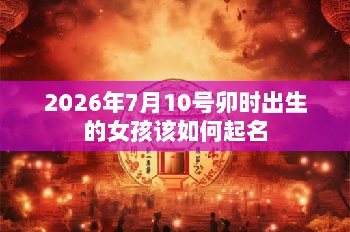 2026年7月10号卯时出生的女孩该如何起名