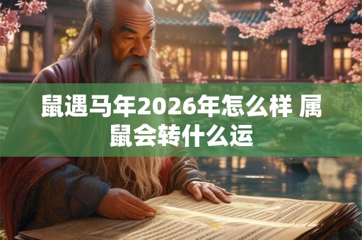 鼠遇马年2026年怎么样 属鼠会转什么运