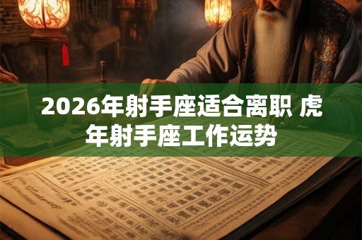 2026年射手座适合离职 虎年射手座工作运势