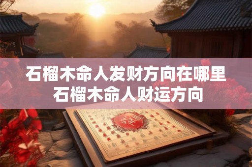 石榴木命人发财方向在哪里 石榴木命人财运方向