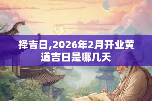 择吉日,2026年2月开业黄道吉日是哪几天