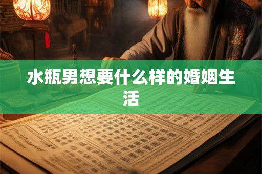 水瓶男想要什么样的婚姻生活