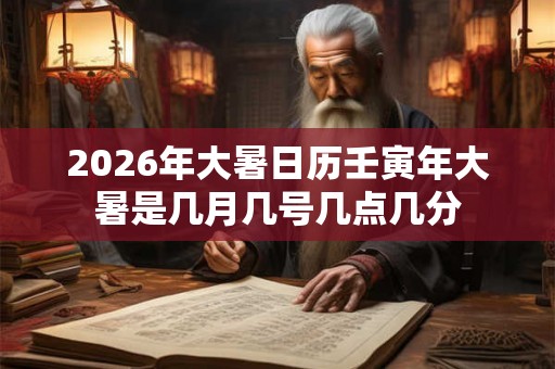 2026年大暑日历壬寅年大暑是几月几号几点几分