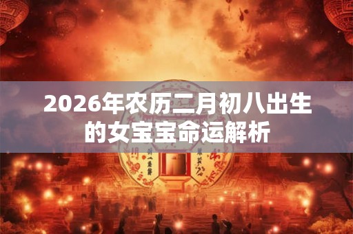 2026年农历二月初八出生的女宝宝命运解析