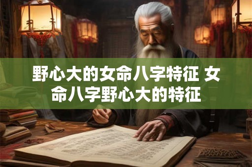 野心大的女命八字特征 女命八字野心大的特征