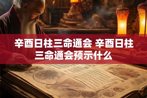 辛酉日柱三命通会 辛酉日柱三命通会预示什么