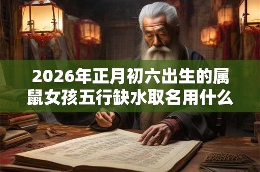 2026年正月初六出生的属鼠女孩五行缺水取名用什么字好？
