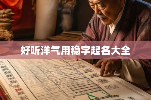 好听洋气用稳字起名大全