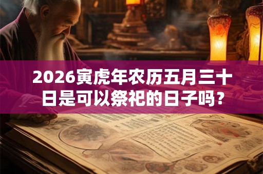 2026寅虎年农历五月三十日是可以祭祀的日子吗？