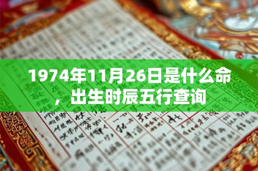 1974年11月26日是什么命,出生时辰五行查询 1974年11月26日是什么命,出生时辰五行查询