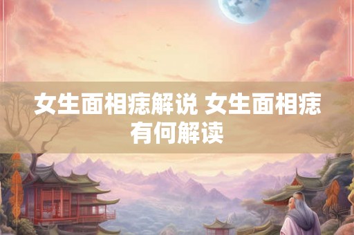 女生面相痣解说 女生面相痣有何解读 女生面相痣解说 女生面相痣有何解读
