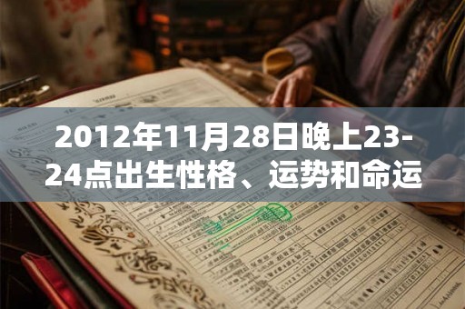 2012年11月28日晚上23-24点出生性格、运势和命运