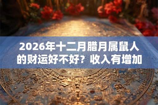 2026年十二月腊月属鼠人的财运好不好？收入有增加吗？