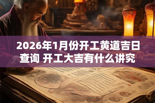 2026年1月份开工黄道吉日查询 开工大吉有什么讲究 2026年1月份开工黄道吉日查询 开工大吉有什么讲究