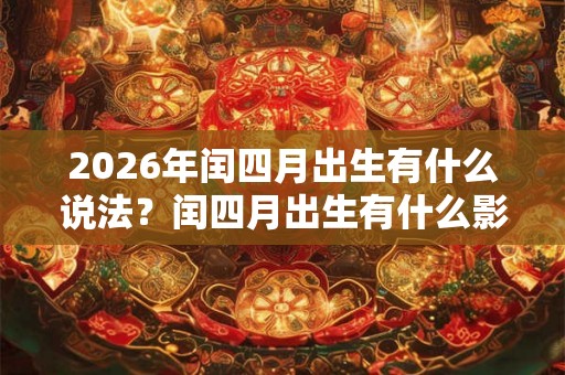 2026年闰四月出生有什么说法？闰四月出生有什么影响？