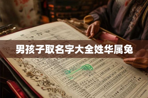 男孩子取名字大全姓华属兔