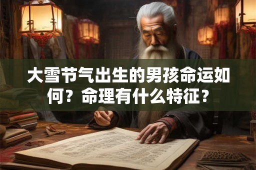 大雪节气出生的男孩命运如何？命理有什么特征？