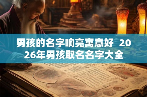 男孩的名字响亮寓意好  2026年男孩取名名字大全