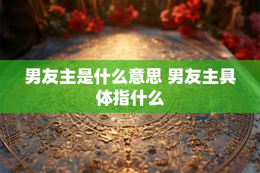 男友主是什么意思 男友主具体指什么