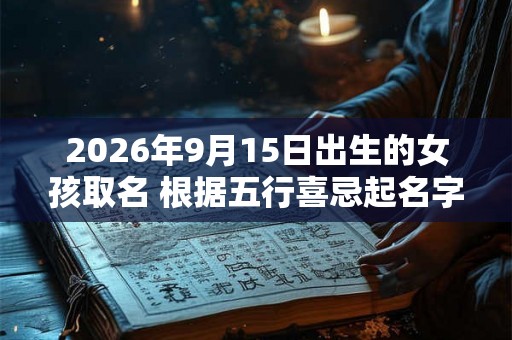 2026年9月15日出生的女孩取名 根据五行喜忌起名字
