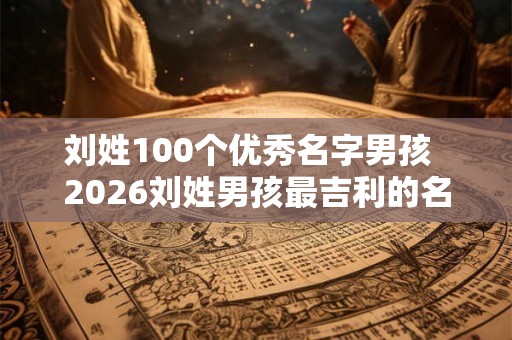 刘姓100个优秀名字男孩  2026刘姓男孩最吉利的名字是