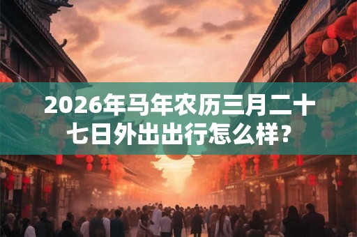 2026年马年农历三月二十七日外出出行怎么样？