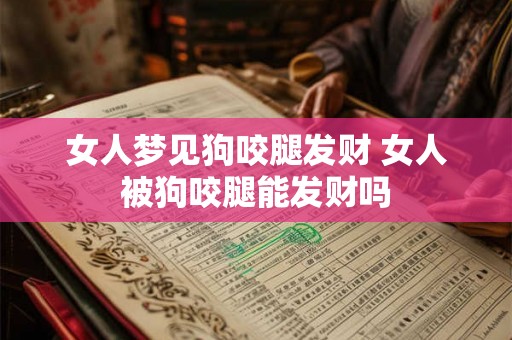 女人梦见狗咬腿发财 女人被狗咬腿能发财吗
