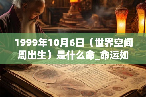 1999年10月6日（世界空间周出生）是什么命_命运如何
