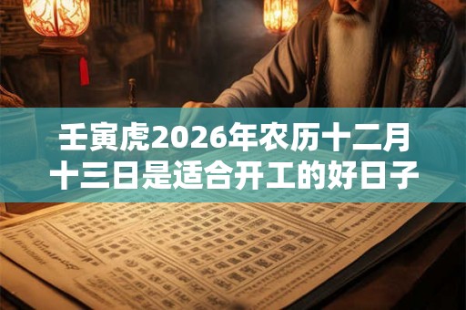 壬寅虎2026年农历十二月十三日是适合开工的好日子吗？